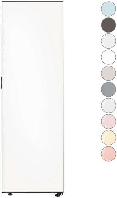 [색상선택형] 삼성전자 비스포크 409L 1도어 냉장고 키친핏 좌열림 방문설치, 새틴 화이트, RR40C7905AP