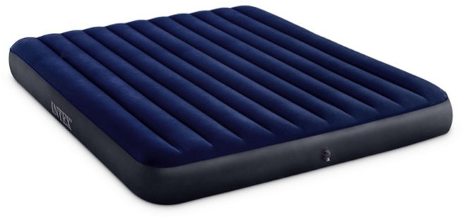 INTEX 原廠公司貨 充氣床墊 FIBER TECH高科技滌綸 旅行露營適用, 深藍色