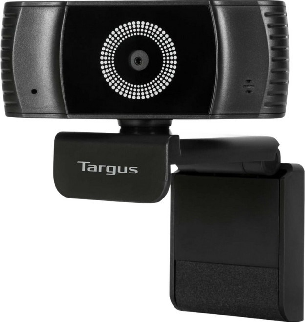 Targus 1080P HD USB攝像頭 自動對焦 360° 旋轉設計, AVC042, 黑色