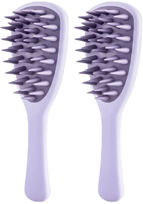 투인원 두피 마사지 샴푸 브러쉬, 2개, 퍼플