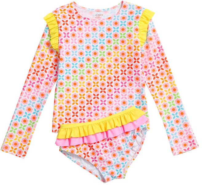 르모티프 여아용 투피스 수영복