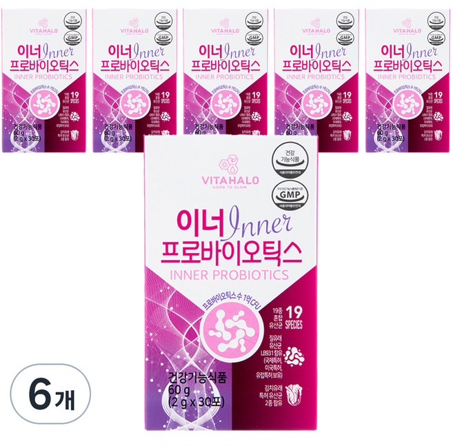 비타할로 이너 프로바이오틱스, 60g, 6개
