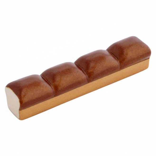 日本 B.Baguette 原木 麵包 吐司 筷架/餐具架 1個 深咖啡色 + 卡其色 8 x 1.7 x 1.5cm