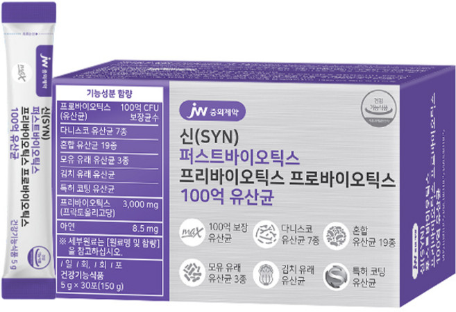 jw Pharmaceutical SYN100億合生元粉隨身包, 30包, 1盒