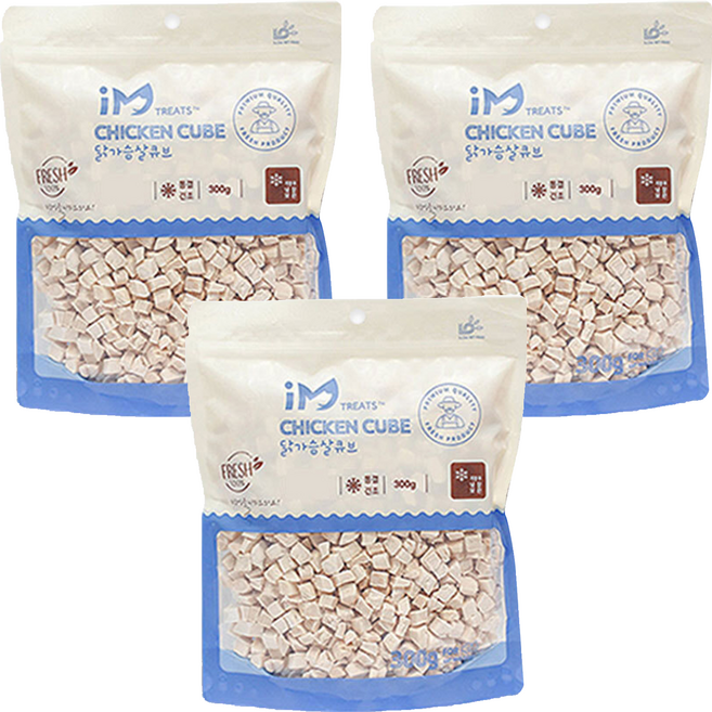 네이처펫 전연령 고양이 아임트릿 동결건조 큐브 사료, 닭, 300g, 3개