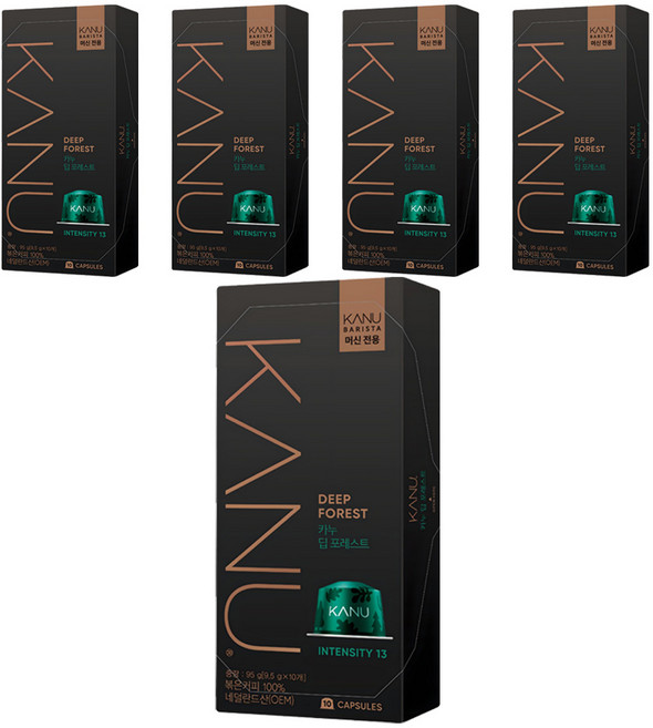 카누 바리스타 머신 전용 캡슐커피 딥포레스트, 9.5g, 10개입, 5개