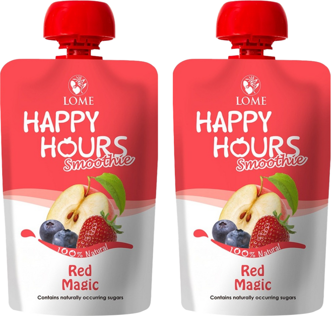 HAPPY HOURS 生機纖果飲 蘋果 + 藍莓 + 草莓, 100g, 2入