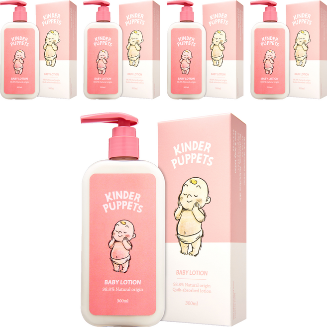 킨더퍼페츠 유아용 수분보습 로션, 5개, 300ml