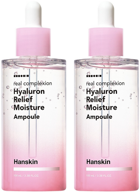 한스킨 리얼 컴플렉션 히알루론 릴리프 수분 앰플, 2개, 100ml