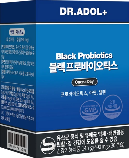닥터아돌 블랙 프로바이오틱스, 1개, 30정 - 쿠팡