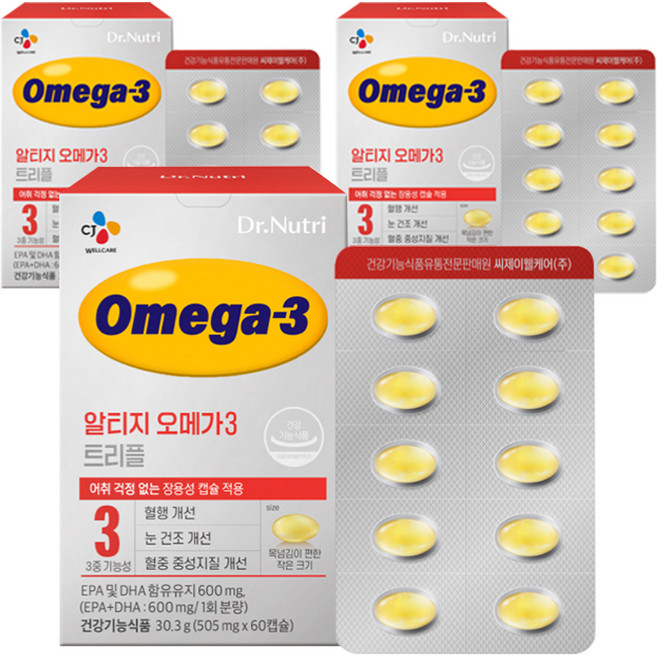 닥터뉴트리 알티지 오메가3 트리플 30.3g, 60정, 3개