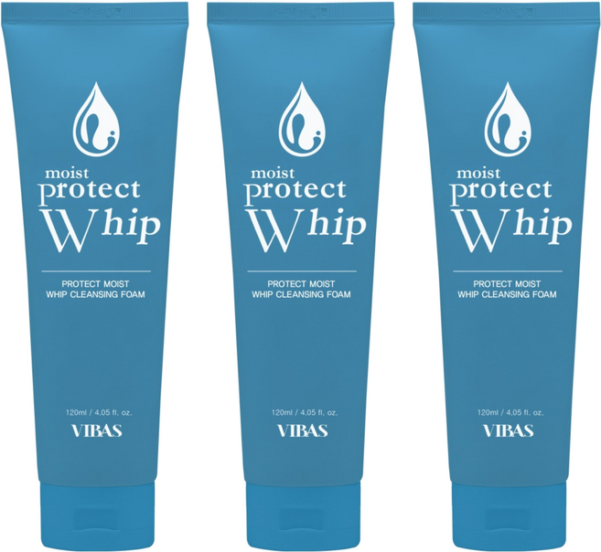 비바스 프로텍트 모이스트 휩 클렌징 폼, 3개, 120ml