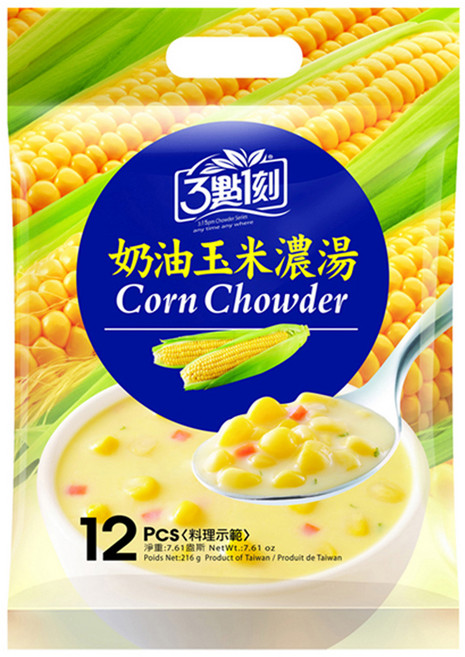 3點1刻 奶油玉米濃湯, 216g, 1袋