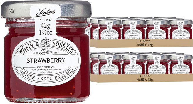 Tiptree 迷你草莓果醬, 96罐, 42g