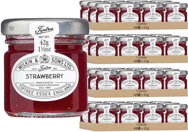 Tiptree 迷你草莓果醬, 192罐, 42g