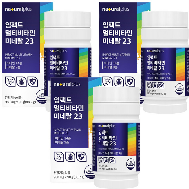 naturalplus 綜合維生素+礦物質保健錠, 90顆, 3盒