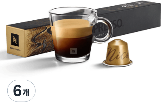네스프레소 오리지널 마스터 오리진 니카라과 캡슐커피 40ml, 5g, 10개입, 6개