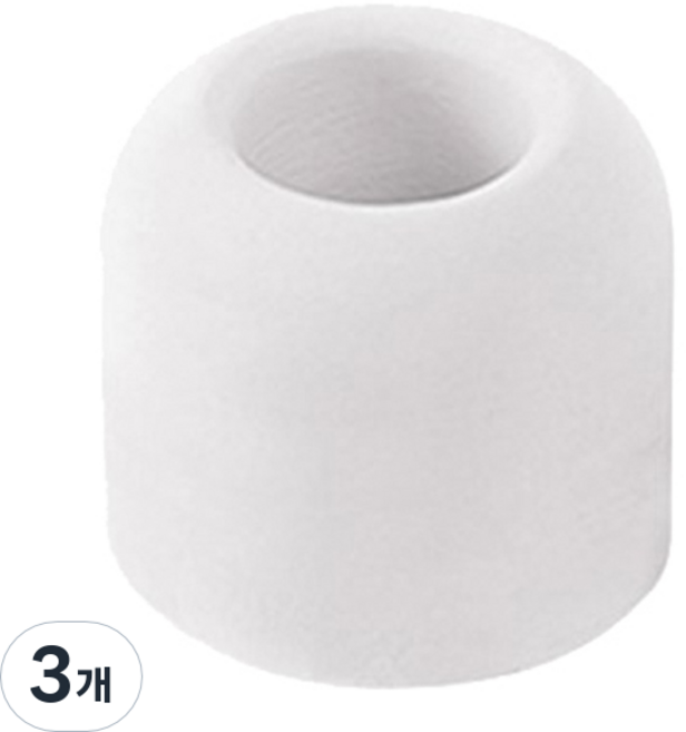 블럭마트 규조토 칫솔꽂이 원형, 화이트, 3개