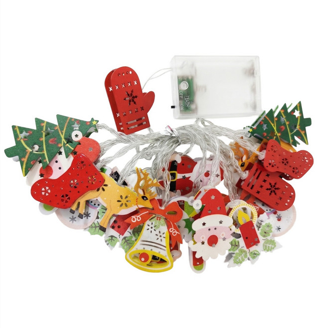 半島良品 鐵藝聖誕佈置燈串 20頭 3m, 1個, 暖白