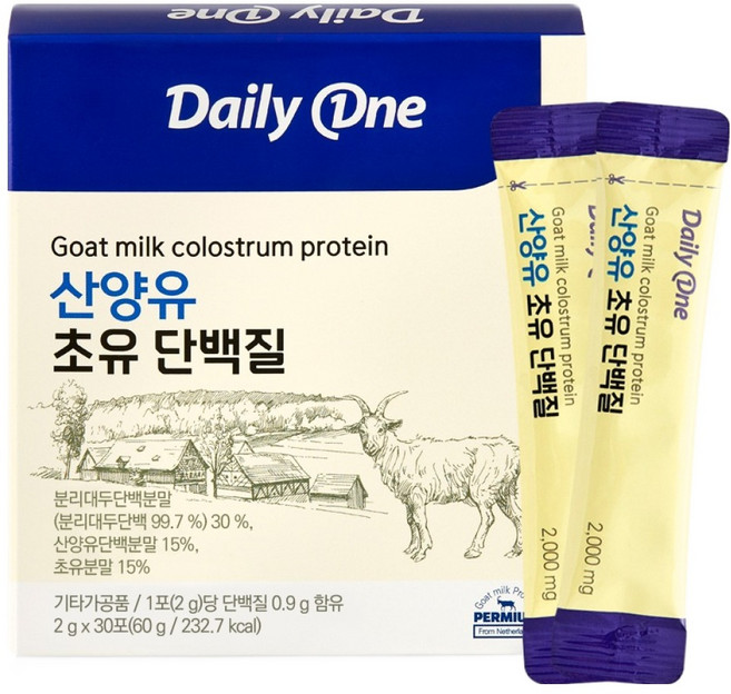Daily One 山羊初乳蛋白粉隨身包, 1盒, 60g
