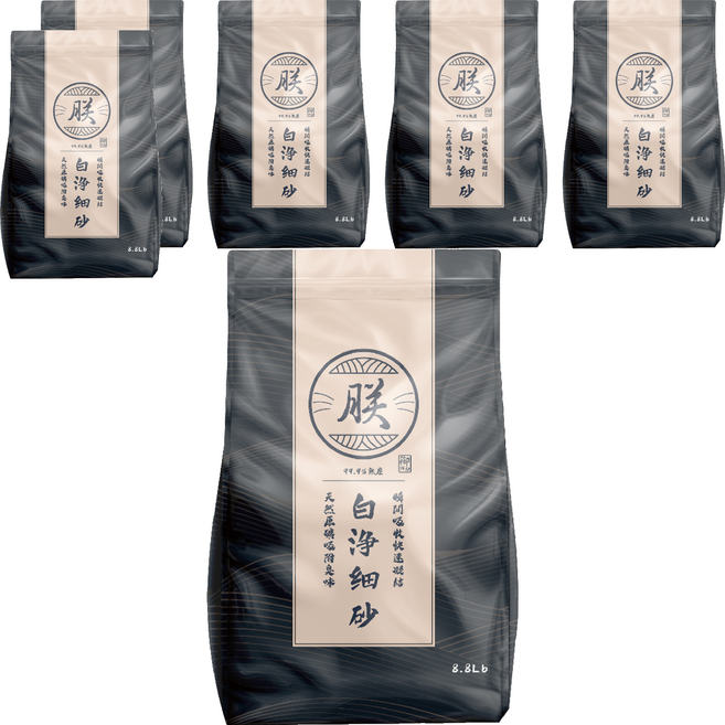朕 頂級無塵礦砂 白淨細砂, 原味, 8.8lb, 6袋