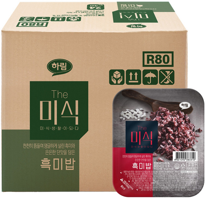 더미식 흑미밥, 180g, 24개