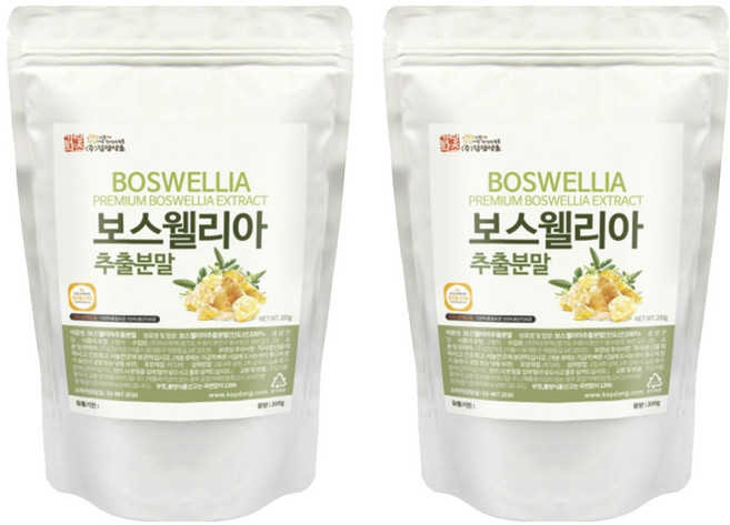 갑당약초 보스웰리아추출분말 실속형 지퍼백, 2개, 200g