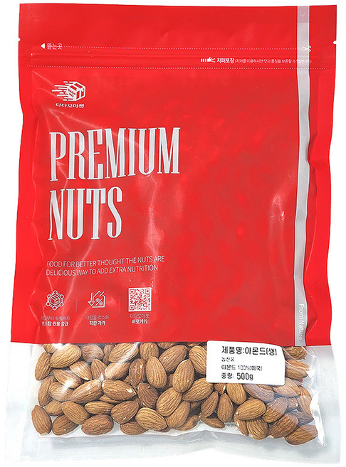 다다모마켓 생아몬드, 500g, 1개