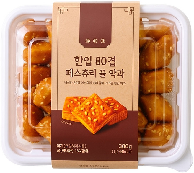 한입 80겹 페스츄리 꿀약과, 1개, 300g