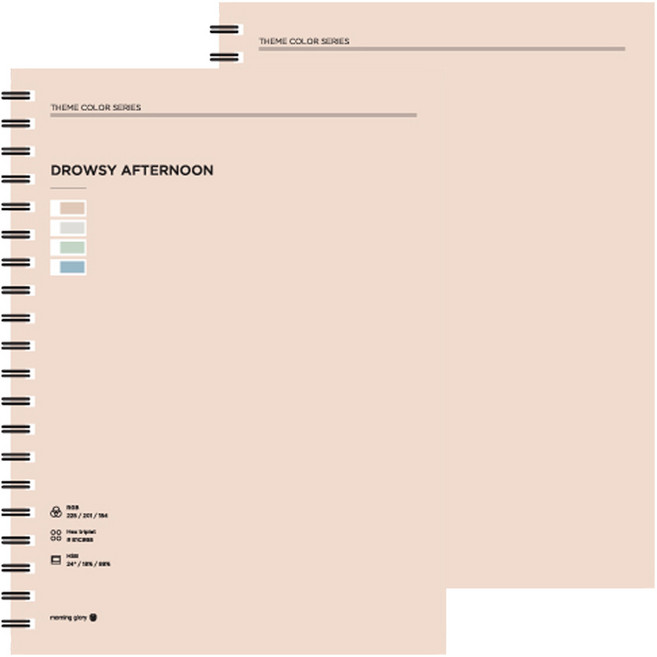 모닝글로리 6000 테마컬러 SP노트 16절 좌철, 랜덤발송, 2개