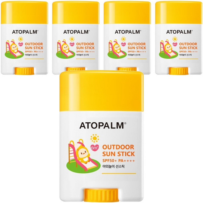아토팜 유아용 야외놀이 선스틱 SPF50+ PA++++, 21g, 5개