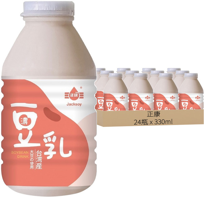 正康 濃豆奶, 330ml, 24瓶