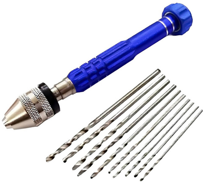 OON 핀바이스 드릴날 10종 세트 블루, 1세트