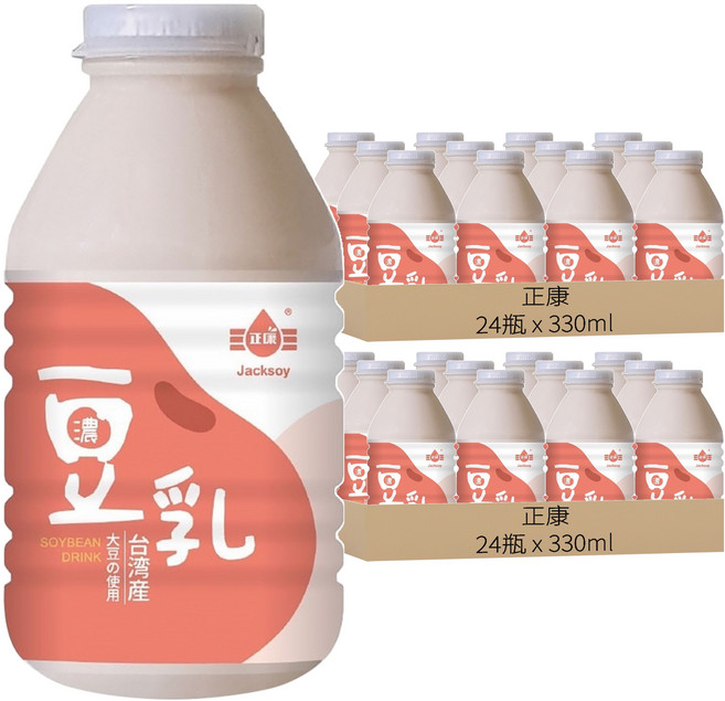 正康 濃豆奶, 330ml, 48瓶