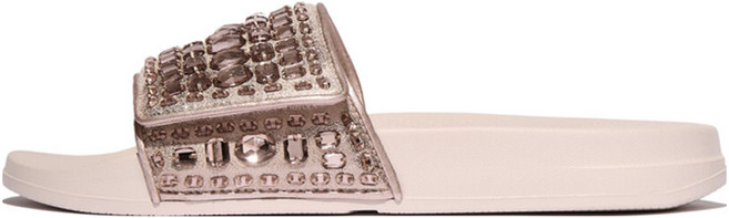 fitflop 女款 iQushion 可調式多晶飾泳池拖鞋