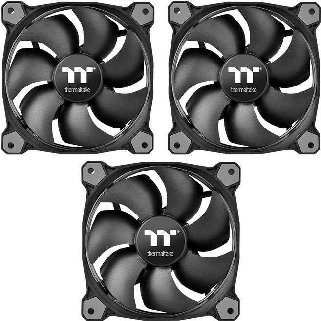 thermaltake 曜越 12 LED RGB水冷排風扇主機版連動 Sync版 7片高風壓扇葉設計 防震安裝系統 長效壽命, 單一商品, 黑色, 1組