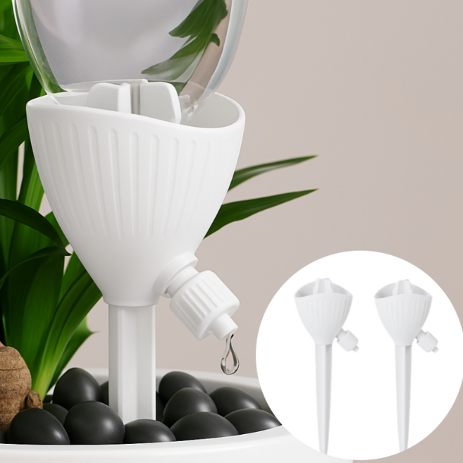 조인메이드 자동 꽃 원예 물뿌리개 급수기, 화이트, 2개