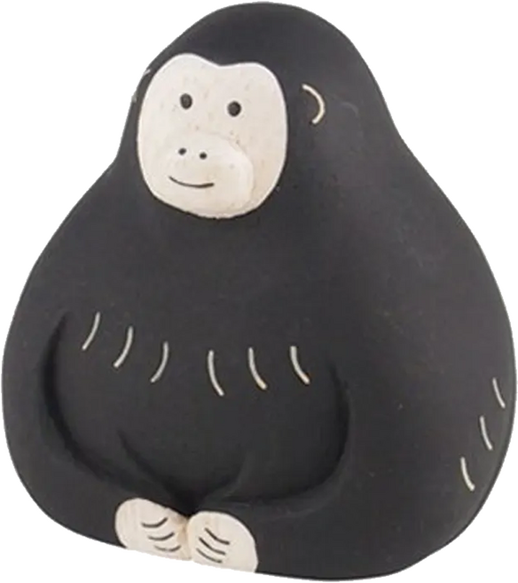 T-Lab. 手刻原木小動物, 猩猩 黑色
