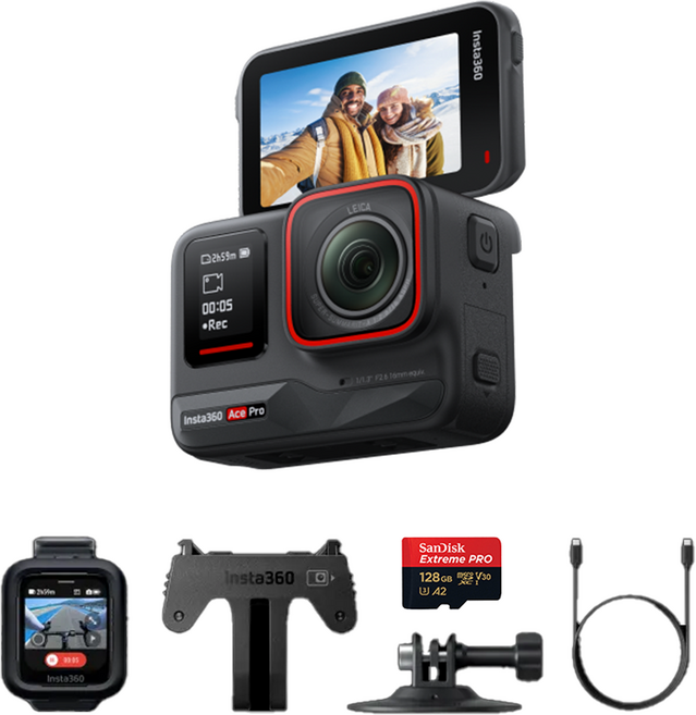 인스타360 Ace Pro GPS 번들 액션캠 세트, 혼합색상