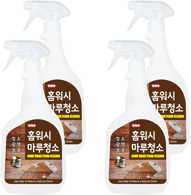 신희 홈워시 마루청소 보호 광택제, 900ml, 4개