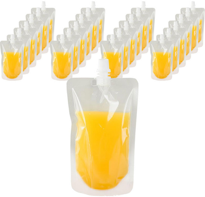 리빙홈디테일 스파우트 파우치 투명 500ml, 대(L), 25개입, 1세트