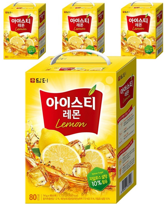 담터 아이스티 레몬, 14g, 80개입, 4개
