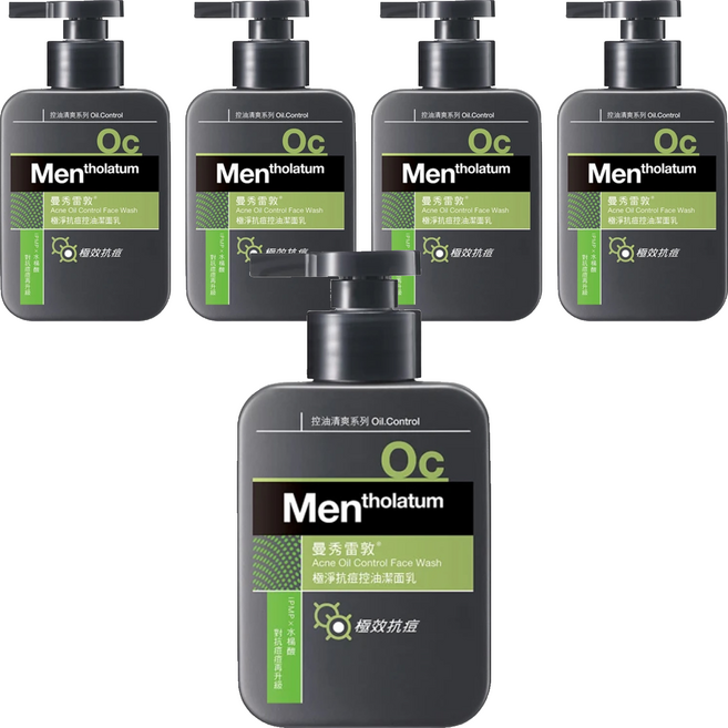 MENTHOLATUM 曼秀雷敦 台灣公司貨 極淨抗痘控油潔面乳, 150ml, 5瓶