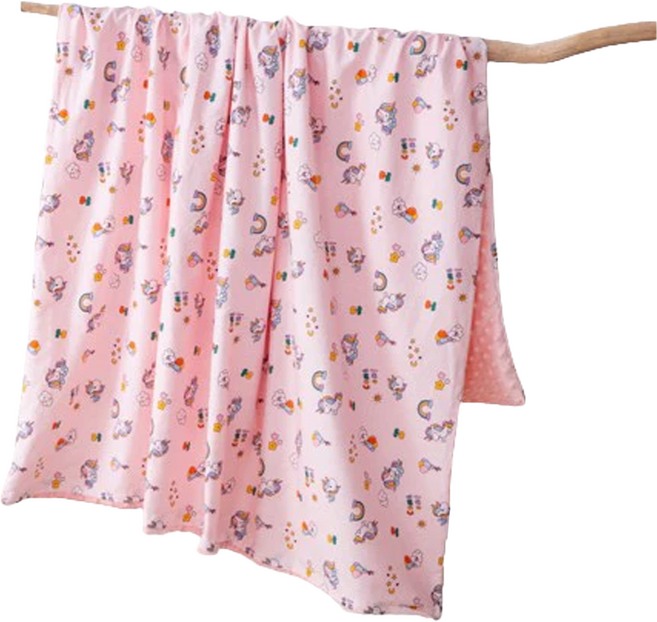 嬰兒 兒童 精梳棉 法蘭絨 水晶絨安撫毯, 彩虹飛馬