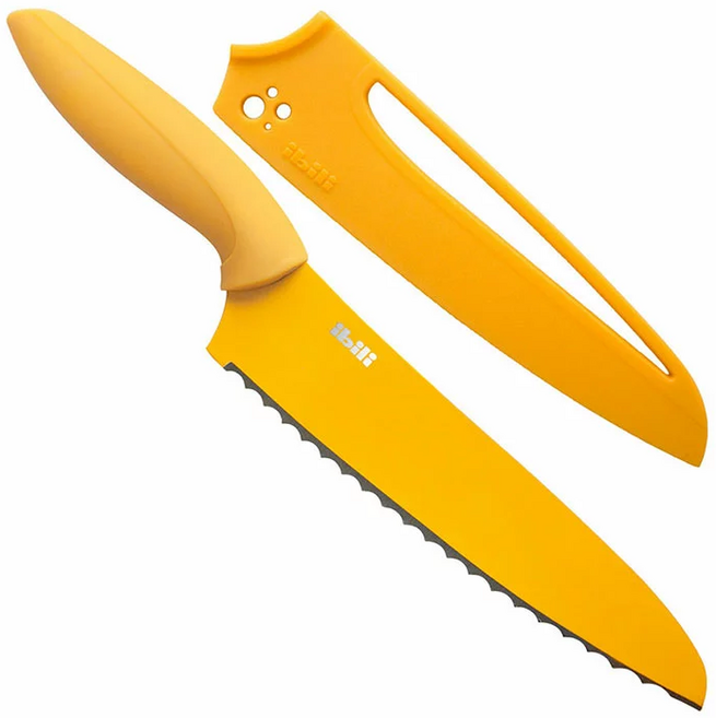 ibili 不沾鋸齒麵包刀 吐司刀 土司刀 鋸齒刀, 橘色, 1個