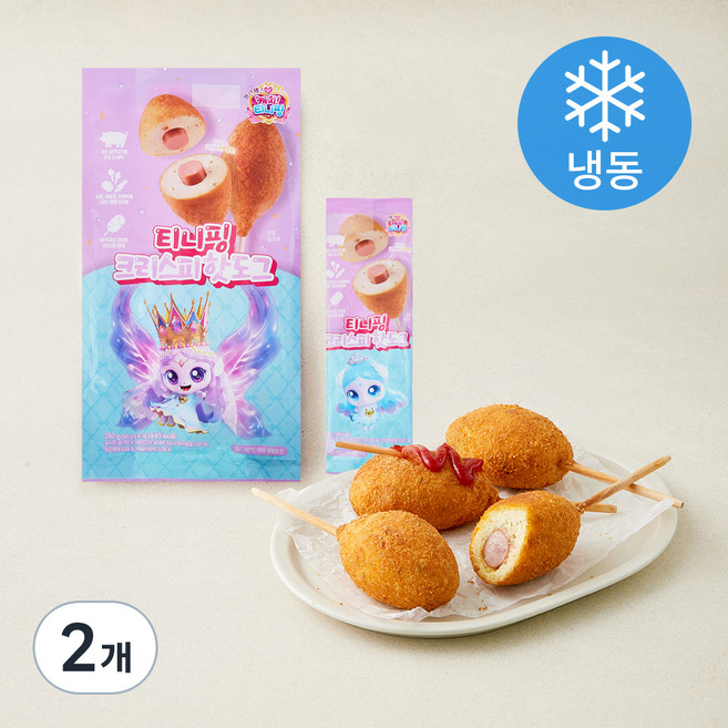 캐치티니핑 티니핑 크리스피 핫도그 (냉동), 50g, 2개, 5개입