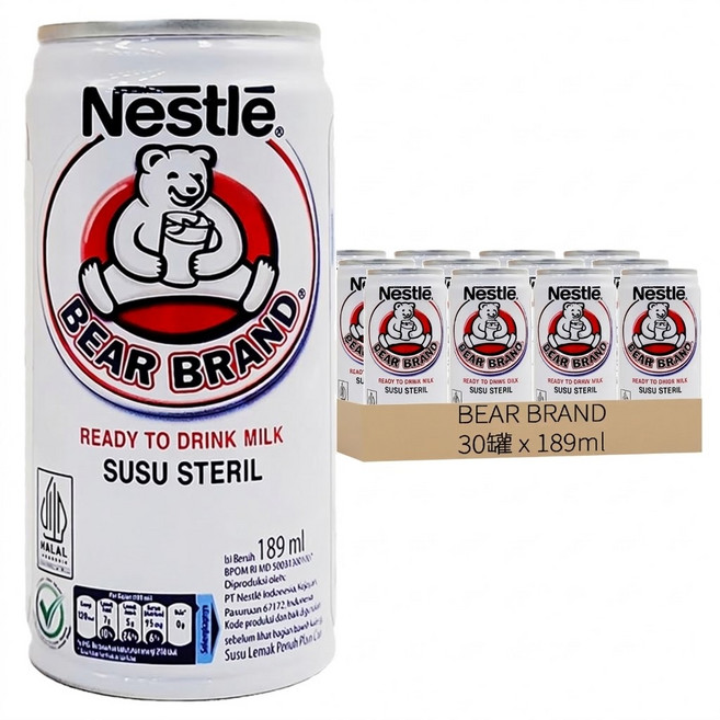 BEAR BRAND 保久乳, 189ml, 30罐