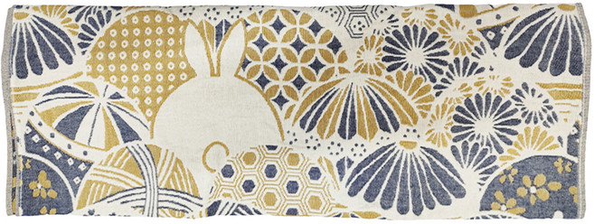 純棉5層紗浴巾 大(140 x 70cm), 藍色和風, 1條
