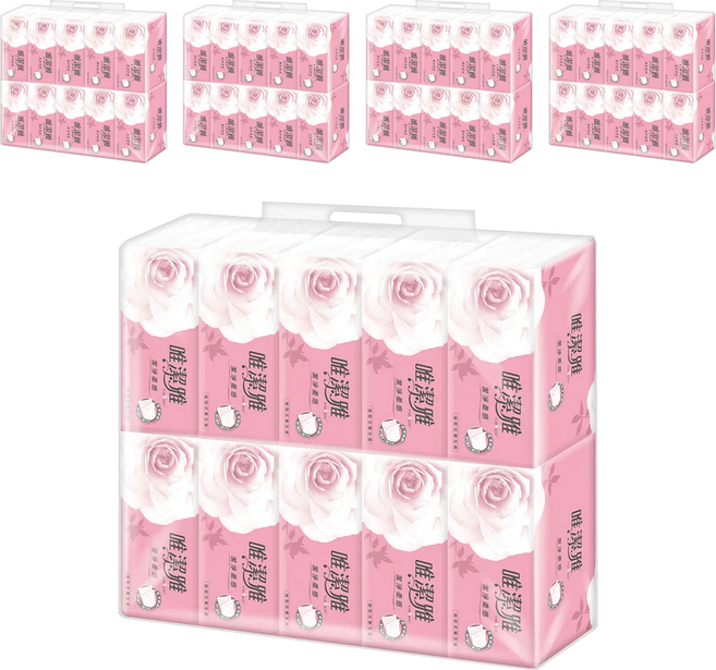 VIRJOY 唯潔雅 抽取式衛生紙 2層 200張, 10包, 5袋