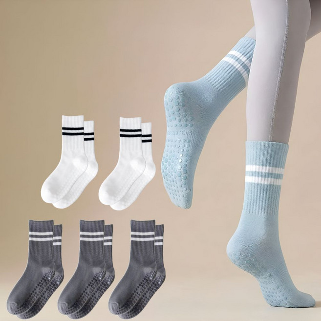 라임리빙 논슬립 요가 필라테스 헬스 양말 5켤레 세트